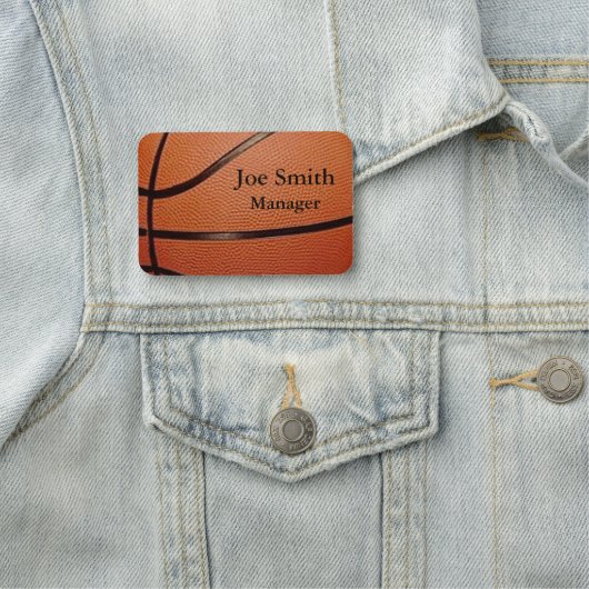 Basketball Design Name Tag (In situ)