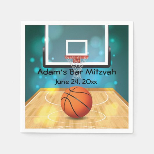Basketball Design Paper Napkins Servet (Voorkant)