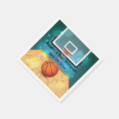 Basketball Design Paper Napkins Servet (Hoek)
