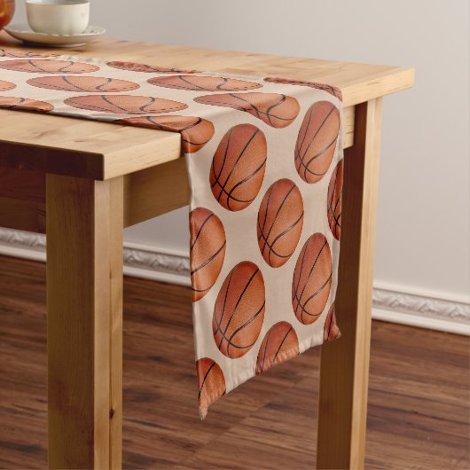Basketball Design Table Runner Korte Tafelloper (Voorbeeld)