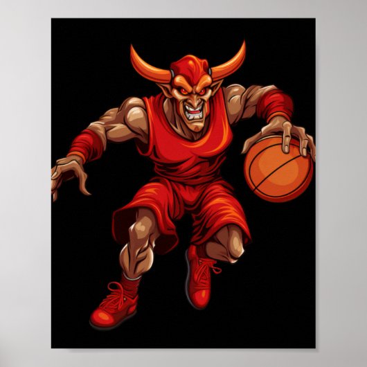 Basketball Devil Poster (Voorkant)