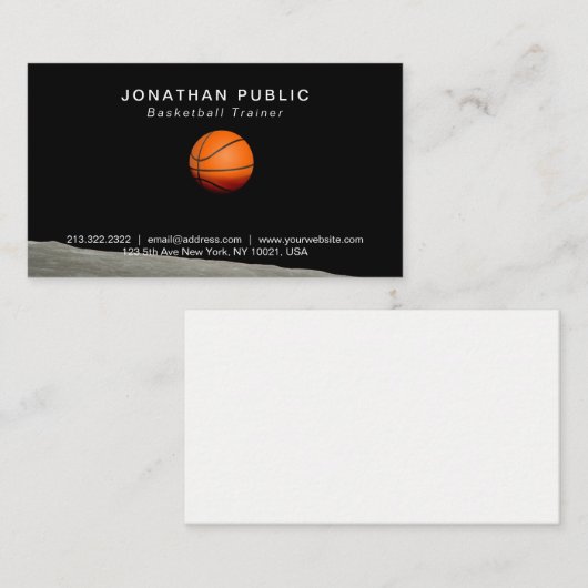 Basketball Docent Inspirerend Modern Visitekaartje (Voorkant / Achterkant)
