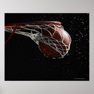 Basketball door hoepel 2 poster
