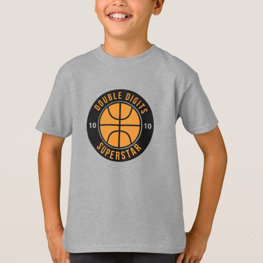 Basketball Double Digits Superstar 10th BIRTHDAY T-shirt (Voorkant)