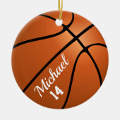 Basketball Double Sided Ornament Round (Voorkant)