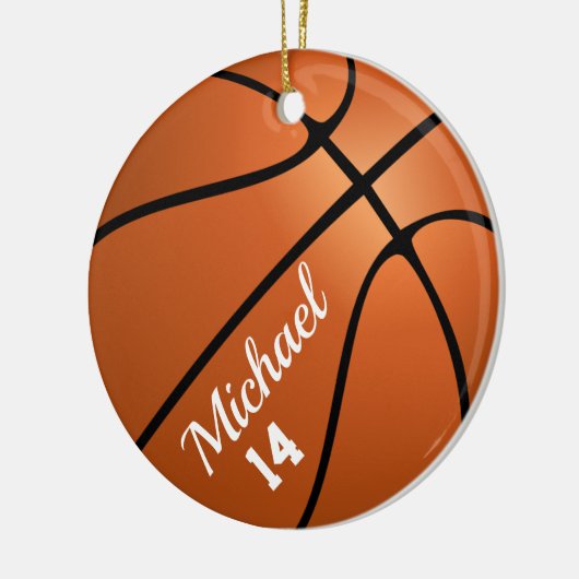 Basketball Double Sided Ornament Round (Links)