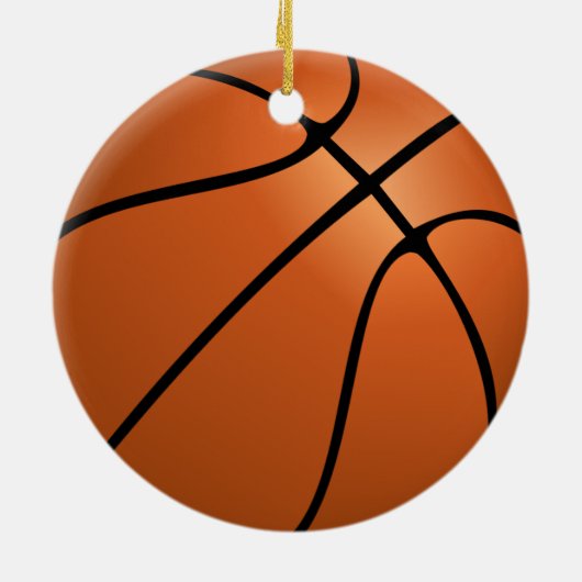 Basketball Double Sided Ornament Round (Achterkant)