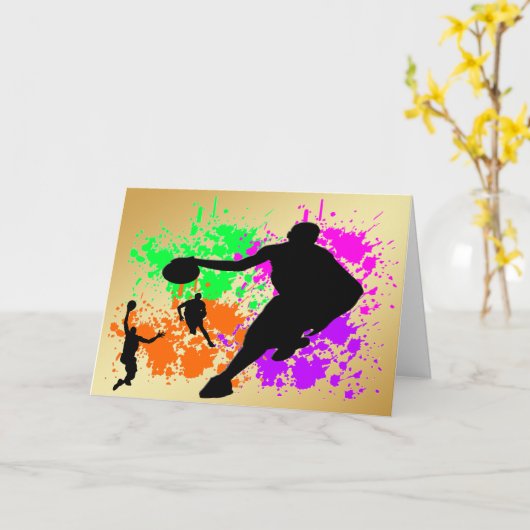 Basketball Dreams Kaart (Gele Bloem)