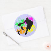 Basketball Dreams Ronde Sticker (Envelop)