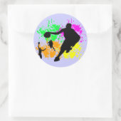 Basketball Dreams Ronde Sticker (Tas)