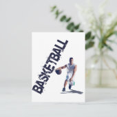 Basketball Dribble Briefkaart (Staand voorkant)
