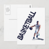 Basketball Dribble Briefkaart (Voorkant / Achterkant)