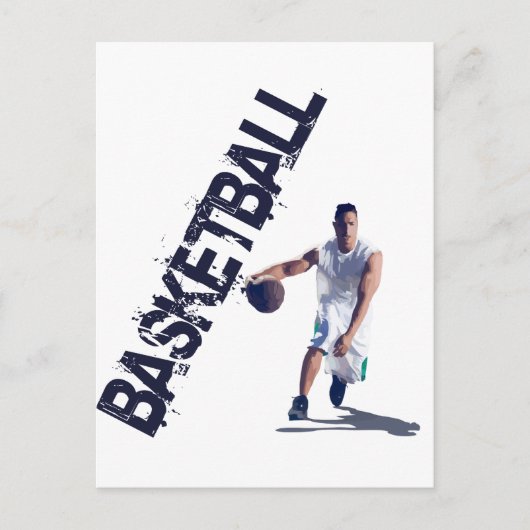 Basketball Dribble Briefkaart (Voorkant)