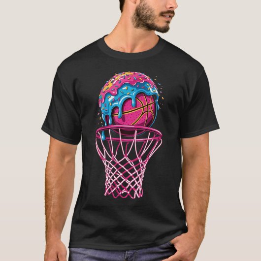 Basketball Drip Boys Sprinkles Ice Cream Dripping  T-shirt (Voorkant)