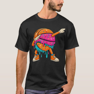Basketball Drip Funny Dabbing Basketball Ice Cream T-shirt