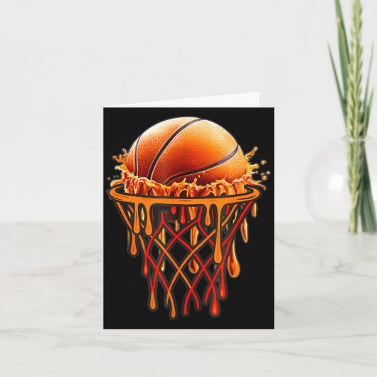 Basketball Drip Graphic, Basketball Funny Bruh Gif Kaart (Voorkant)