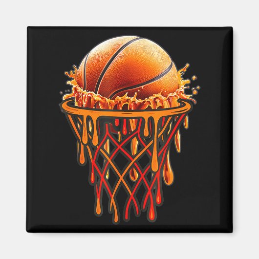 Basketball Drip Graphic, Basketball Funny Bruh Gif Magneet (Voorkant)