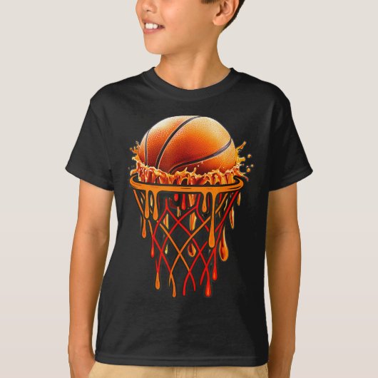 Basketball Drip Graphic, Basketball Funny Bruh Gif T-shirt (Voorkant)