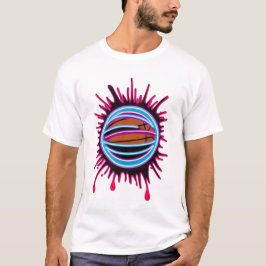 Basketball Drip Neon Basketball Graphics  T-shirt