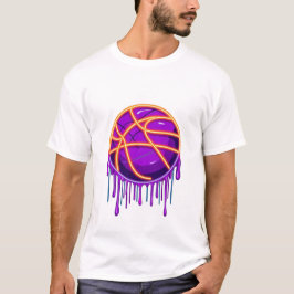 Basketball Drip Neon Basketball Graphics  T-shirt