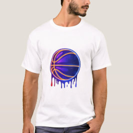 Basketball Drip Neon Basketball Graphics T-shirt