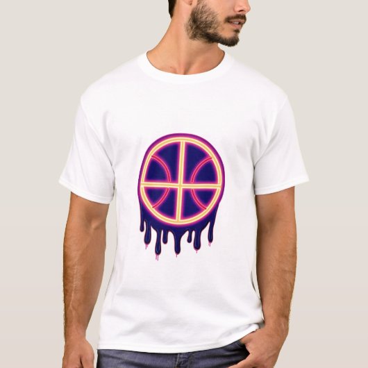 Basketball Drip Neon Basketball Graphics  T-shirt (Voorkant)
