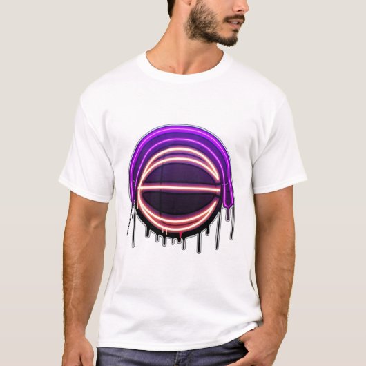 Basketball Drip Neon Basketball Graphics  T-shirt (Voorkant)
