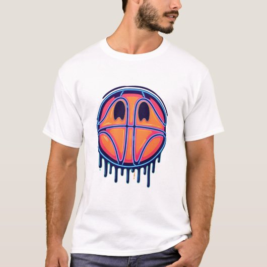 Basketball Drip Neon Basketball Graphics  T-shirt (Voorkant)