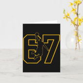 Basketball Drip Number 67 Basketball Player  Kaart (Gele Bloem)