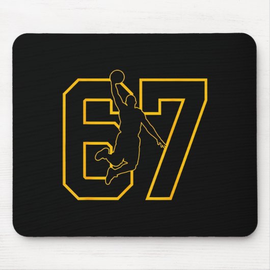 Basketball Drip Number 67 Basketball Player  Muismat (Voorkant)