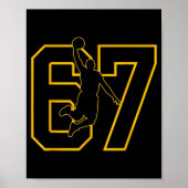 Basketball Drip Number 67 Basketball Player  Poster (Voorkant)