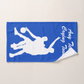 Basketball drooghanddoek Uw team en kleur Handdoek (Handdoek)