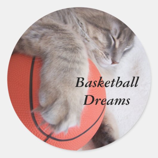 Basketball-droomsticker Ronde Sticker (Voorkant)