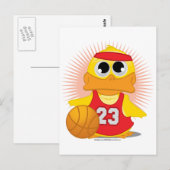 Basketball Duck Briefkaart (Voorkant / Achterkant)