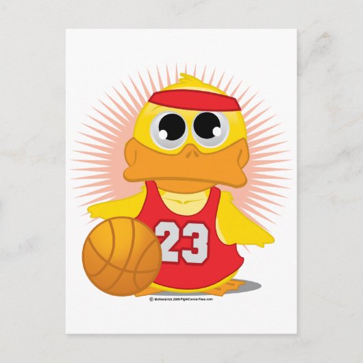 Basketball Duck Briefkaart (Voorkant)