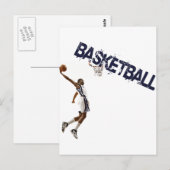 Basketball Dunk Briefkaart (Voorkant / Achterkant)