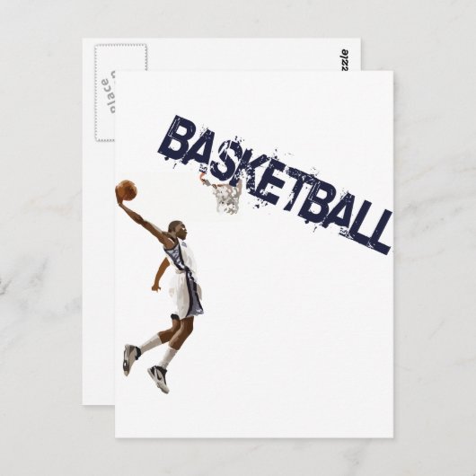 Basketball Dunk Briefkaart (Voorkant / Achterkant)
