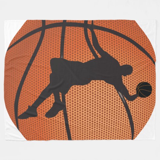 Basketball-dunk Fleece Deken (Voorkant (Horizontaal))