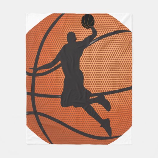 Basketball-dunk Fleece Deken (Voorkant)