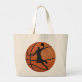 Basketball-dunk Grote Tote Bag (Achterkant)