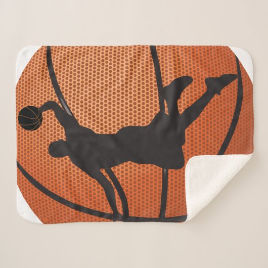 Basketball-dunk Sherpa Deken (Voorkant (horizontaal))