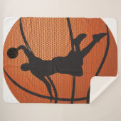 Basketball-dunk Sherpa Deken (Voorkant (horizontaal))