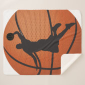 Basketball-dunk Sherpa Deken (Voorkant (horizontaal))