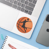 Basketball-dunk Sticker (Laptop met iPhone)