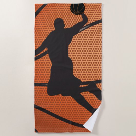Basketball-dunk Strandlaken (Voorkant)