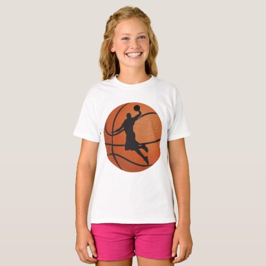 Basketball-dunk T-shirt (Voorkant volledig)