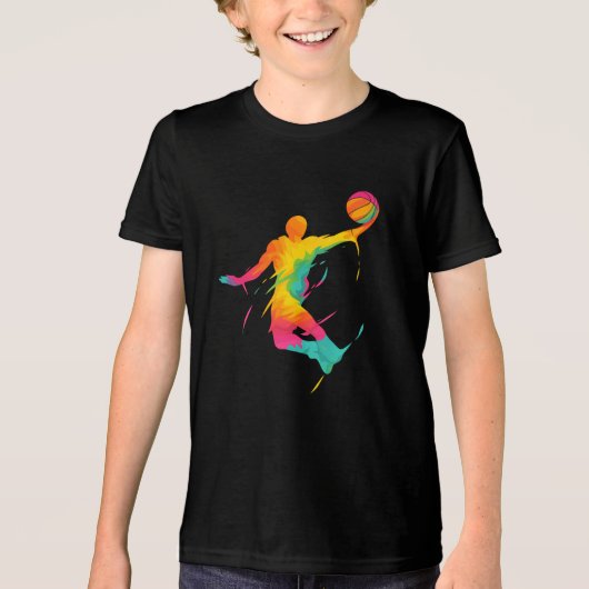Basketball Dunk Tri-Blend Shirt (Voorkant)