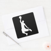 Basketball Dunk Vierkante Sticker (Envelop)