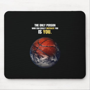 Basketball Earth Motivatie Inspirerend Quote Muismat