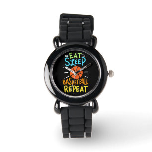 Basketball - Eat Sleep Basketball Repeat Horloge